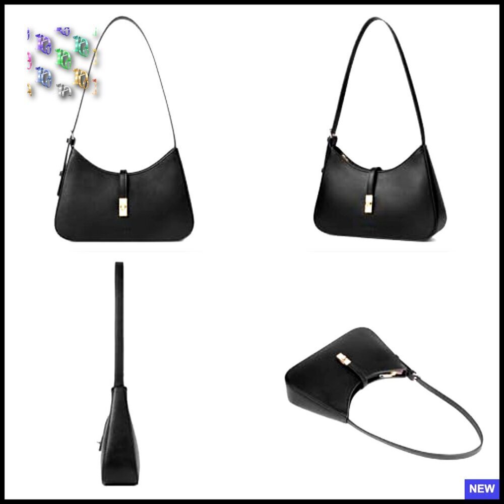 Vegan Leather Hobo Shoulder Bag Crossbody Purse Adjustable Strap Chic Minimal - Picture 6 of 7